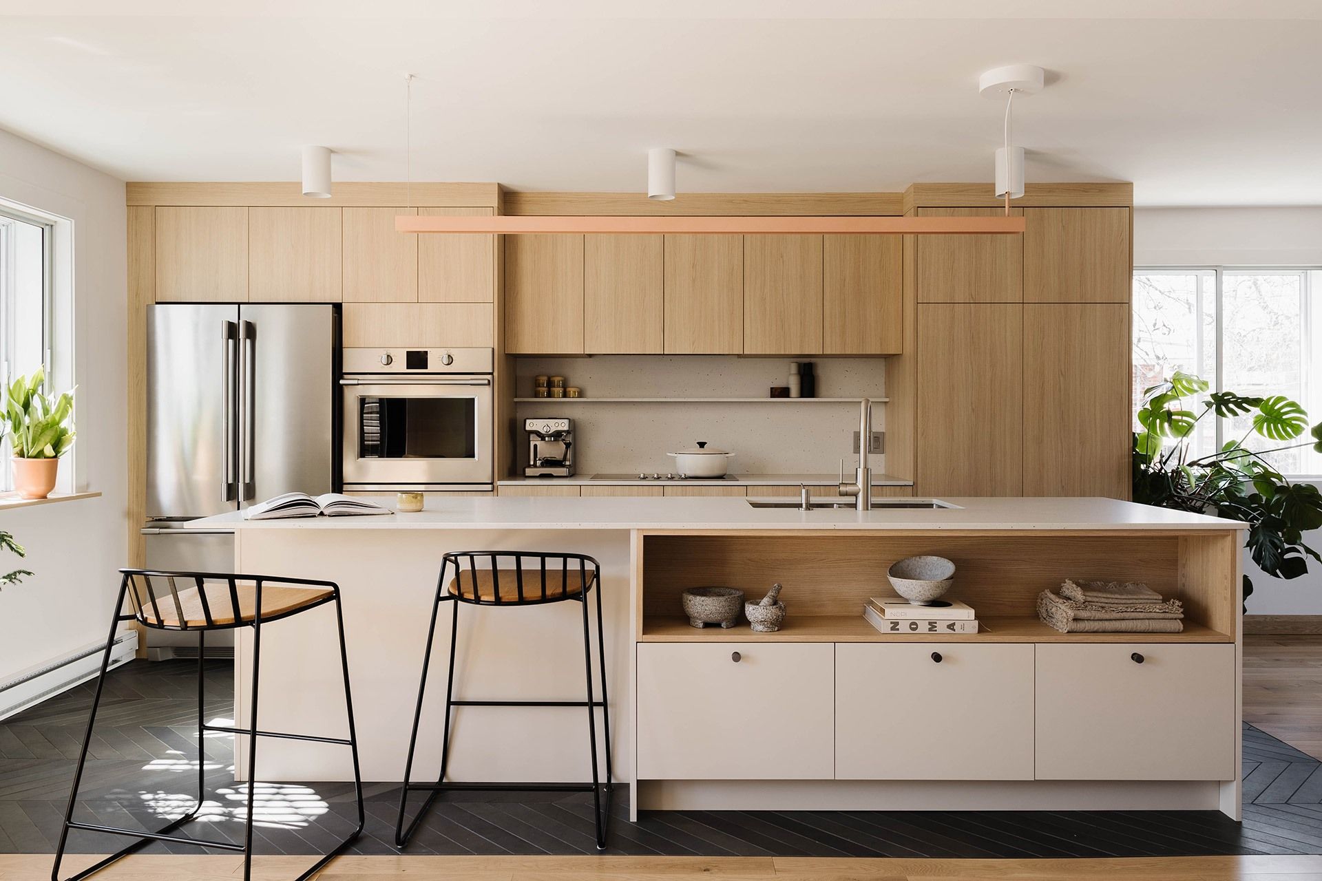 The contemporary style, a refined kitchen